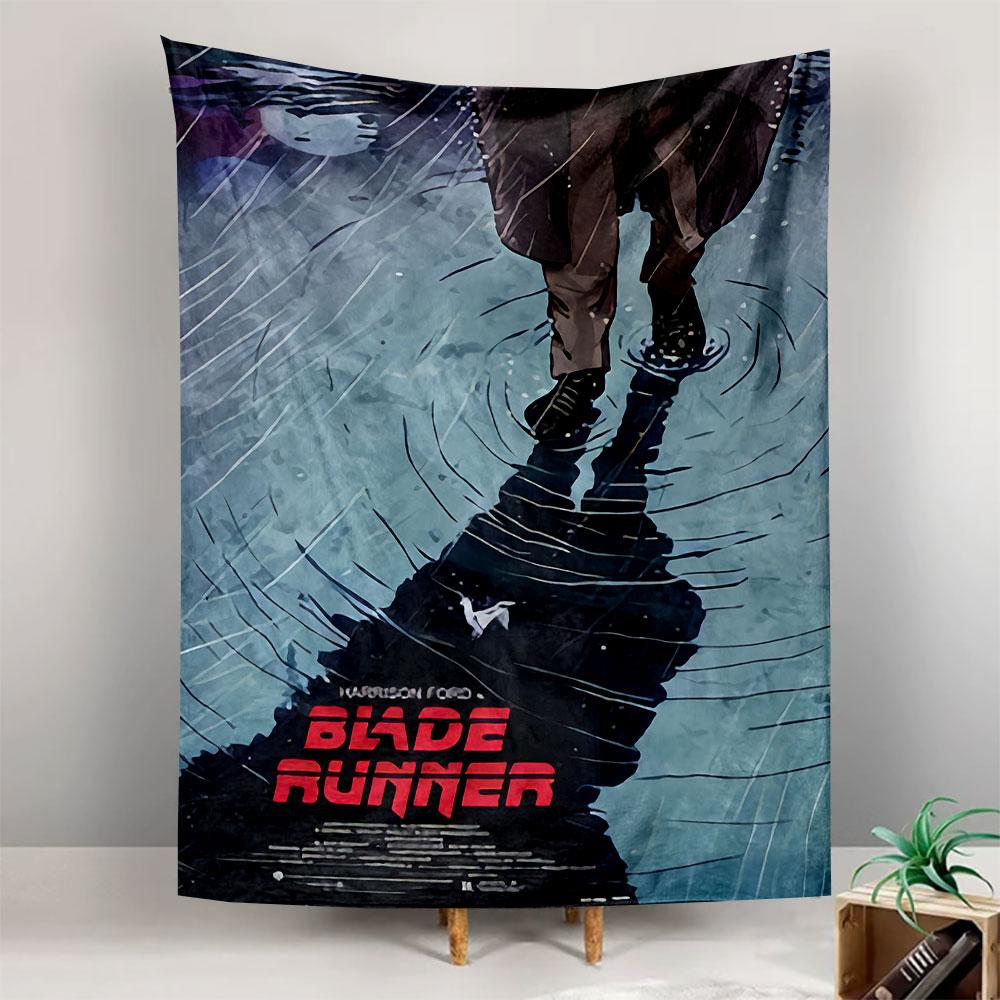 Blade Runner Replicant Tapestry Wall Hanging, Retro Film Noir Sci-Fi Art, Vintage Cyberpunk Wall Decor for Bedroom Dorm