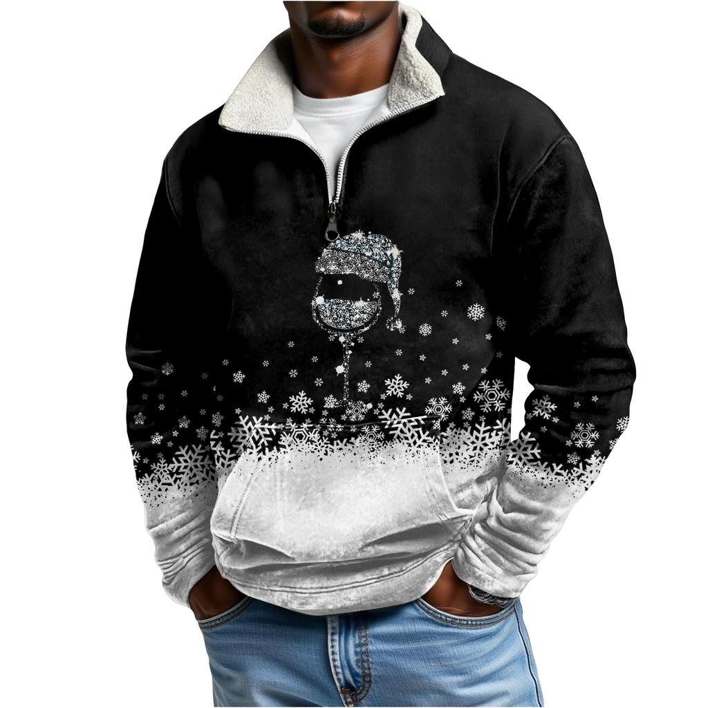 Spring And Men's Standing Collar Sweatshirt Is Outdoor Casual Sweaters Tops