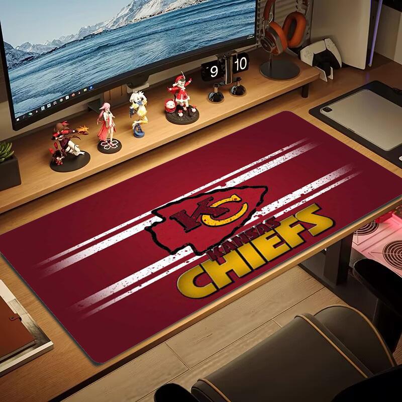 Kansas City Chiefs Color Mouse Pad Large Gaming Table Cushion Non-slip Laptop Tablet Big Mousepad XXL Mat Mini PC Playmat With Lock edge