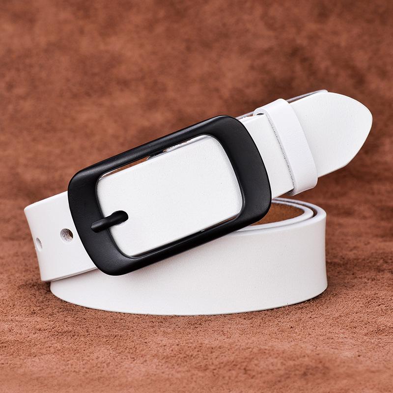 

Women S Leather Belt Cowhide Belt Casual Pants Belt 115cm темно-коричневого кольору