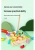 Kids' Wooden Beehive Fishing Toy - Ages 3+ for Concentration, Insect Catching, and Color Recognition