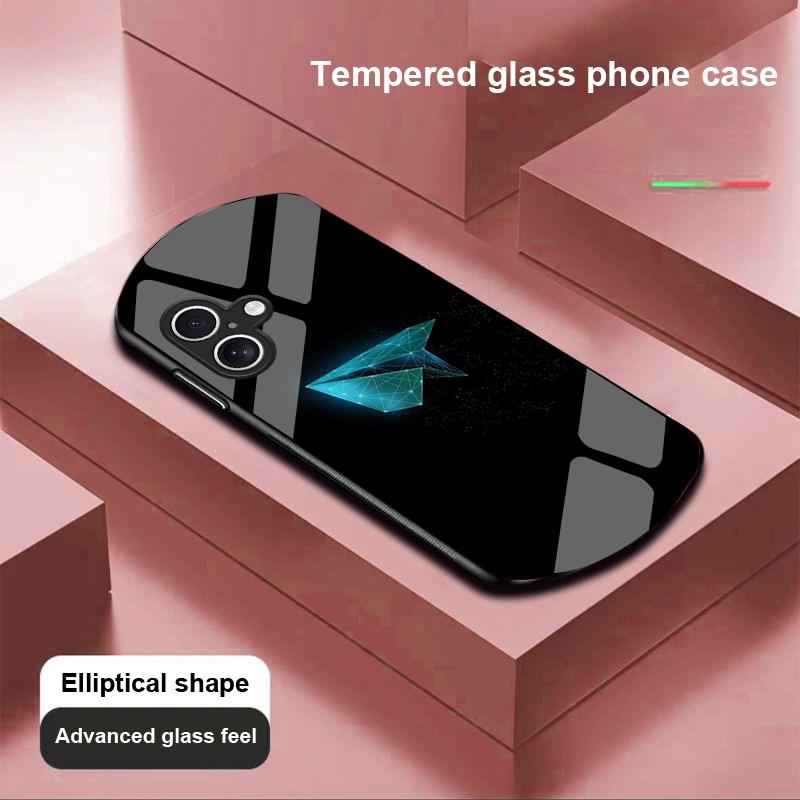 Funny Devil Eyes For Apple IPhone 16 11 13 15 14 Pro Max 12 Mini 7 8 Plus XR X XS Elliptical Shaped Tempered Glass Phone Case