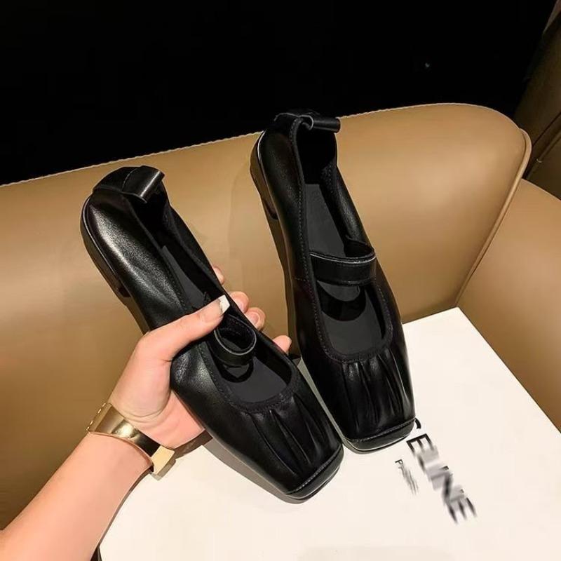 

Туфли Белые кроссовки Повседневная женская мода Скандалы ПУ Низкая резина Рим Досуг Твердые Базовые Квадратный каблук Плоский задник Ремешок на носке 40