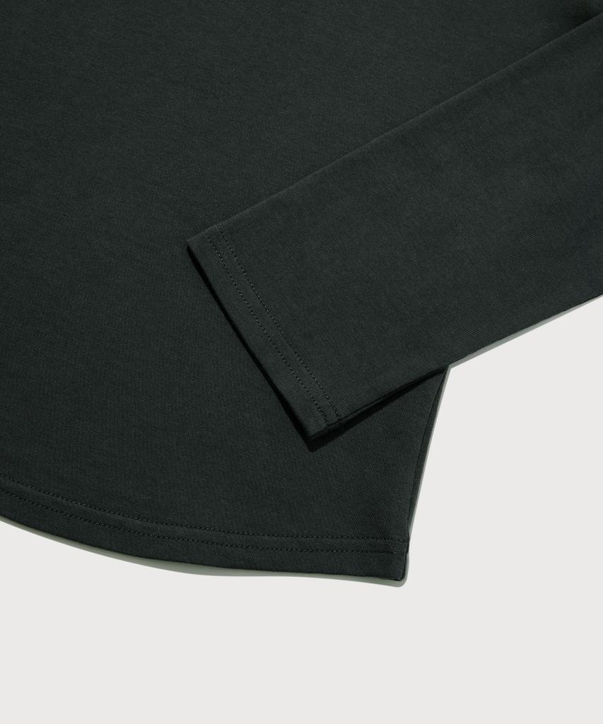 COVERNAT WOMAN Cooper Logo Long Sleeve Charcoal