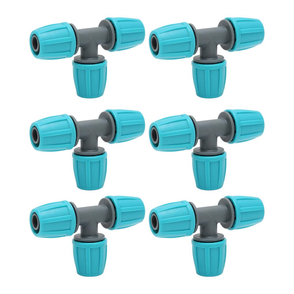 20PCS 16mm Tee Pipe Connector PE Irrigation Tubing Tee for Greenhouses Gardens Agriculture 9.3x6CM