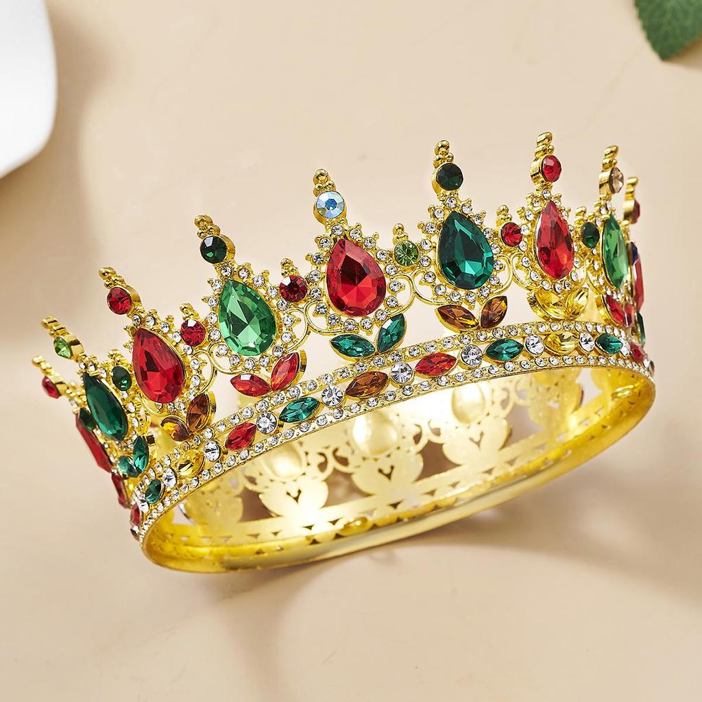 Diadema Tiara Corona di Re Barocca Europea con Strass
