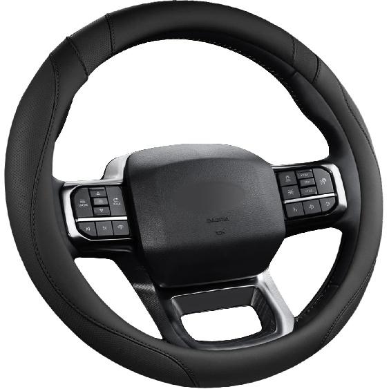 West Llama Customized Auto Car Steering Wheel Cover for Ford F-150, F-250, F-350, Expedition (Black)