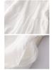 2024 Summer Women's Cotton-Linen V-Neck Pleated Retro Dress