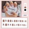 Reusable Blush Nail Art Set: 24 Detachable Wearable Nail Stickers