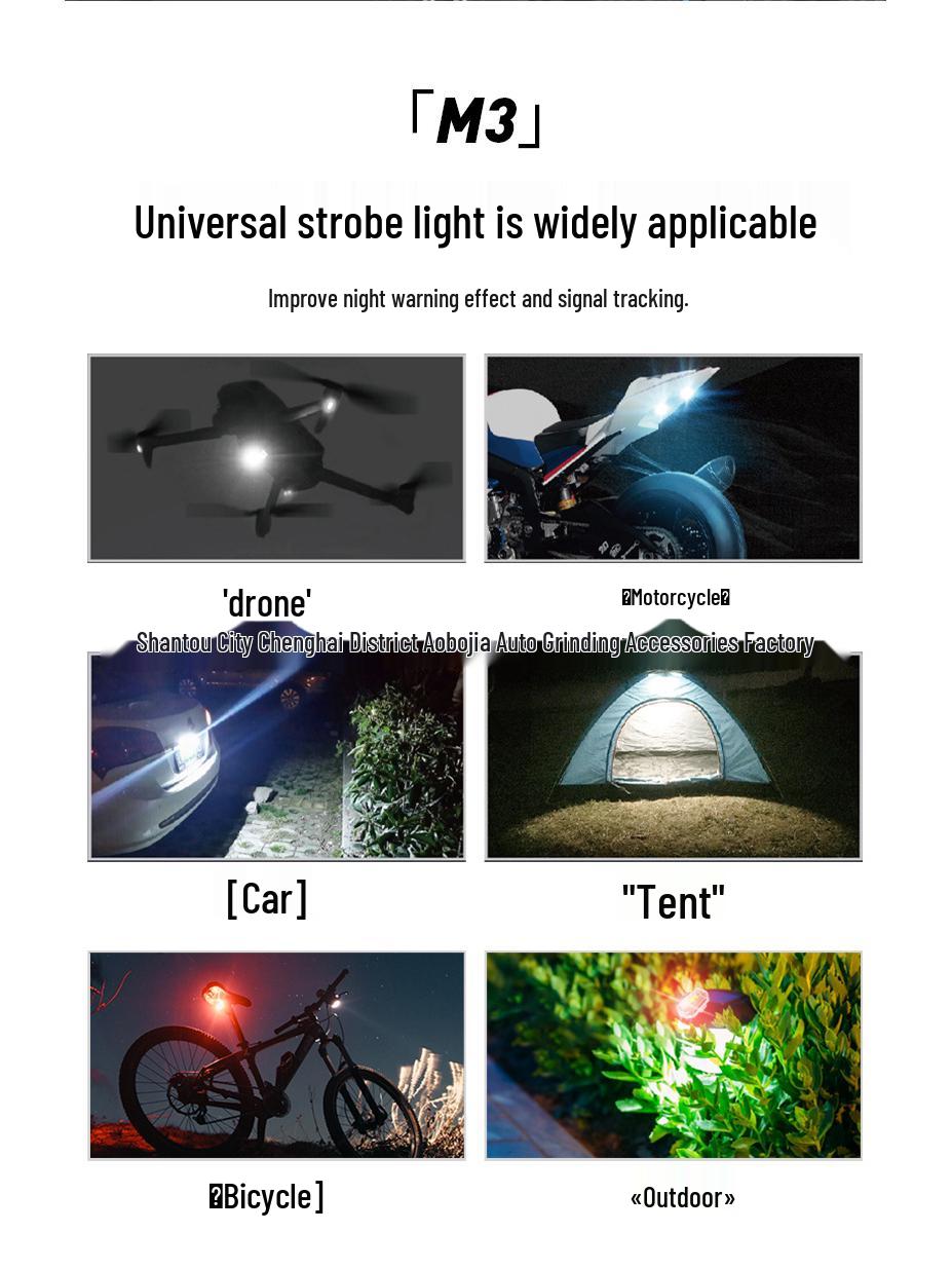 

Waterproof Remote Control Strobe Light for Motorcycle, Car, Airplane, Drone, and Outdoor Lighting M3 Remote Control Single Light