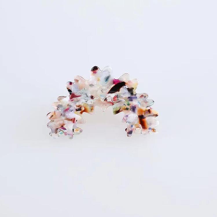 Non-Slip Hair Claws Colourful Flower Jaw Clips Ponytail Catch Barrette Hairpins