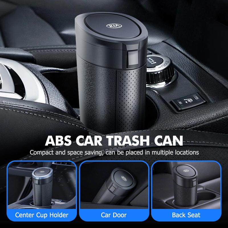 Universal Car Trash Can Cup Holders Garbage Storage Box Sticker For KIA Cerato Proceed Venga Stonic Picanto Sorento Stinger