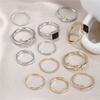 New fashionable personalized open turquoise 1-piece combination ring women's European and American joint ring tail ring set