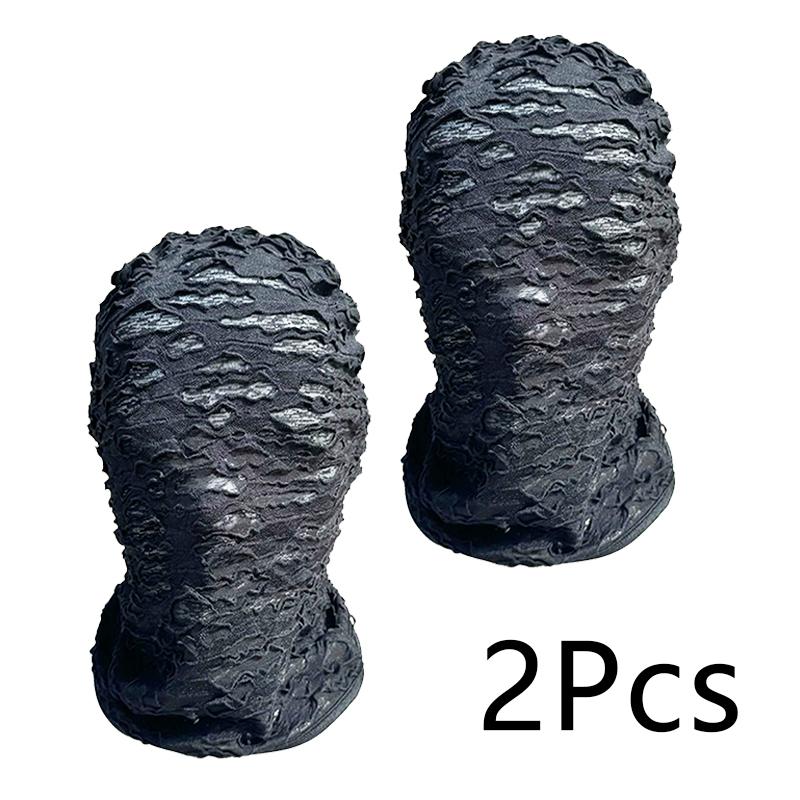 Musion Gothic Punk Verweerd Gescheurd Gezichtsmasker Ftxo - Comfortabele Pasvorm Winddicht voor Skiën Fietsen Halloween Straatstijl gray