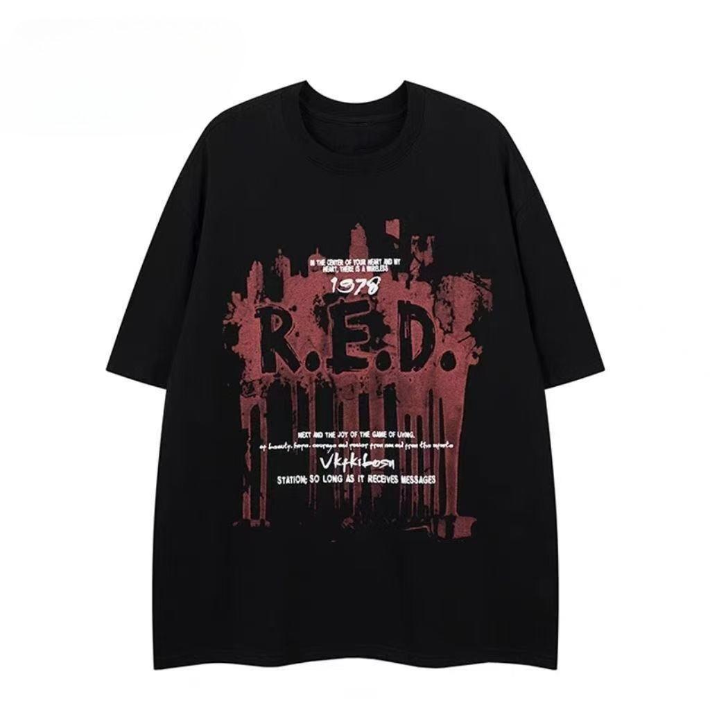 

New fashion printed T-shirts for summer and autumn 2025 casual and sporty short-sleeved streetwear for men and women 01 4XL