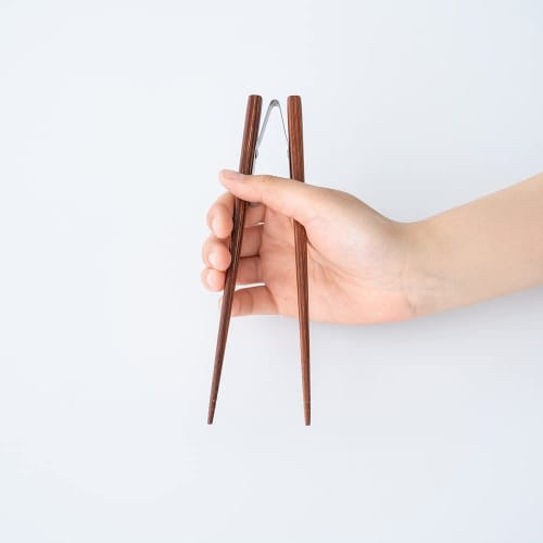 Aoyoshi Willassist Easy Chopsticks, Tweezers Type, 19.5cm, Wooden, Non-Slip, Easy To Hold, Brown, Willassist, Meal Aid, 2240522