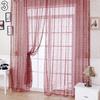 Printed Sheer Voile Home Window Door Divider Drape Curtain