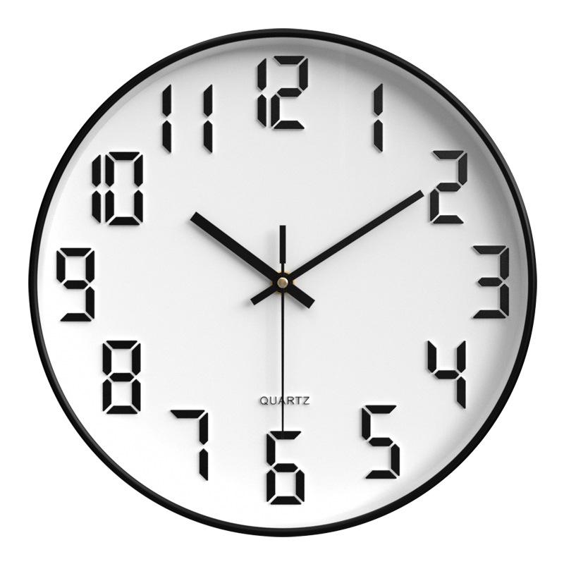 Household Clocks, Living Room Wall Clock, Bedroom Silent Wall Clock, Modern Simple Round Quartz Clock 12 Inches 30CM