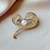 Vintage Heart Brooch For Women Pearl Rhinestone Love Office Party Brooch Pin Gift Casual Party Accessories
