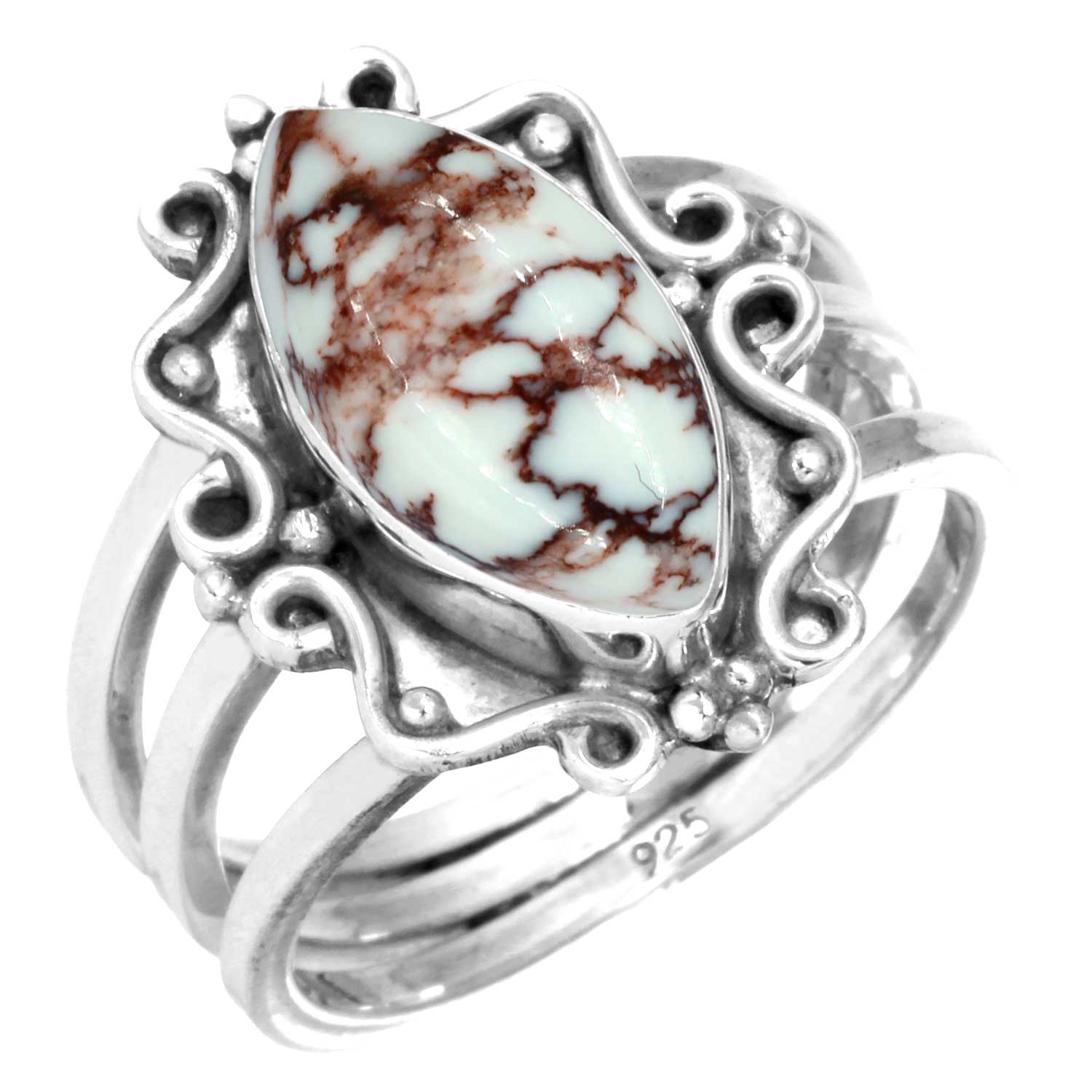 

Кольцо из стерлингового серебра 925 пробы Женское с драгоценным камнем Ручная работа Ювелирные изделия Подарок на День дружбы Смитсонит Губчатый коралл Серафинит Шаттукит Тулит Дикая лошадь 8