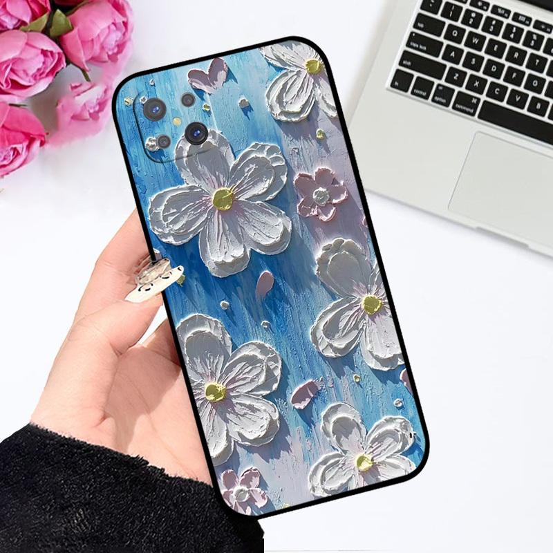 For Oppo Reno4 Z 5G Case Fashion Oil Painting Silicone Soft TPU Back Cover For OPPO A92S Phone Back Bumper Shell Cartoon Coque