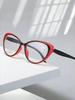 Reading Glasses HD Reading Glasses Fashion Cat's Eye Spring Leg Unisex Reading Glasses.