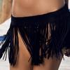2016 European & American Style Stretch Fabric Hand-Crocheted Tassel Mini Skirt Beach Vacation Bikini Cover-Up