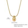 Water Droplet Shape Pendant Necklace for Women, Stainless Steel Female Necklace Waterproof Chain Pendant Jewelry Gift