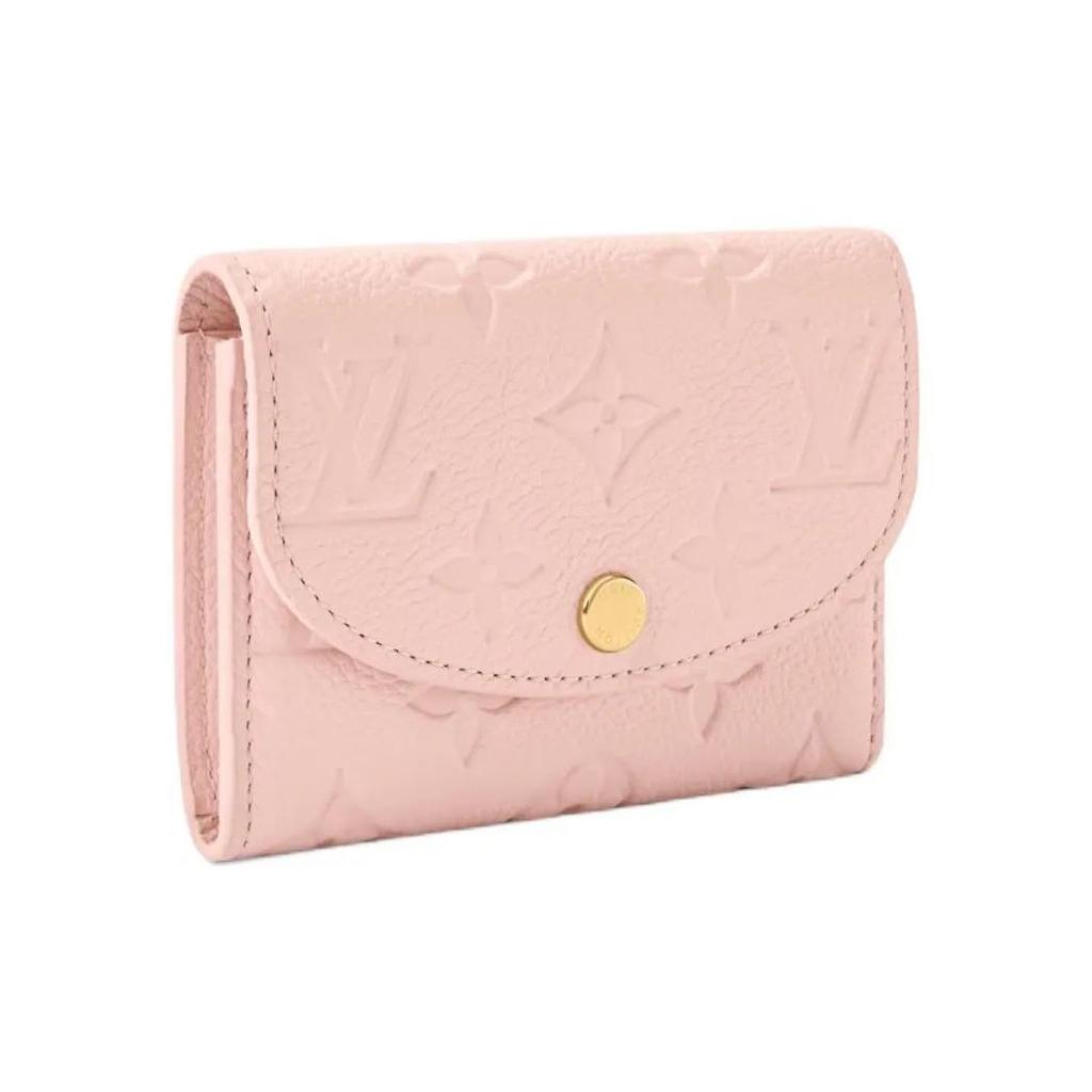 Louis Vuitton Rosalie Monogram Canvas Snap Closure Wallet Women's Pink