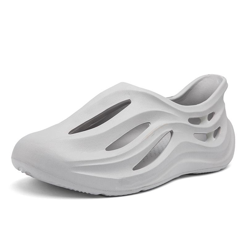 

Мужские туфли Coconut Hole, однотонные, на толстой подошве, мягкие, износостойкие и нескользящие пляжные сандалии для отдыха на открытом воздухе 40 серый