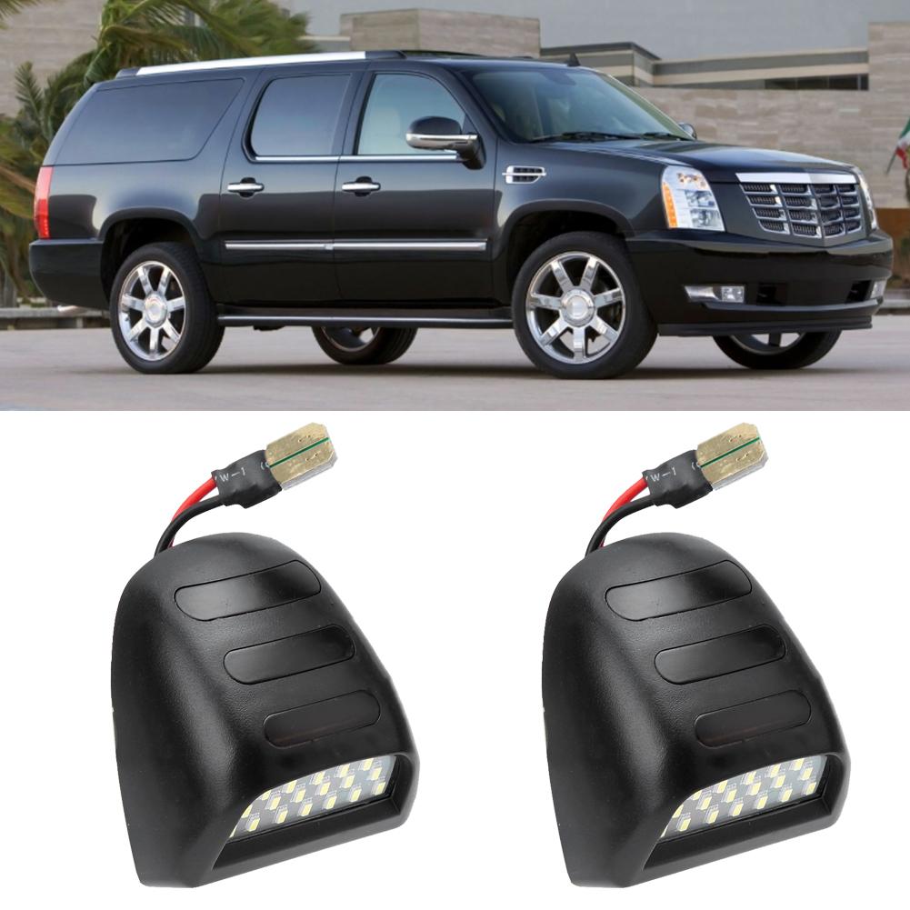 2Pcs LED License Number Plate Lamp Light Fit for Chevy Silverado 1500 1999 2013DC12V
