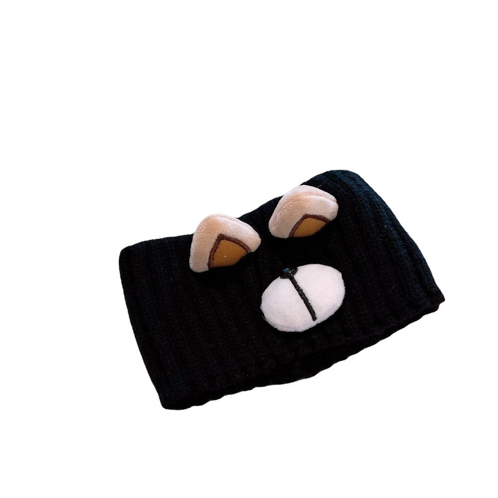 Warm Elastic Cute Wool Knitting Turban Wide Headwrap Women Hair Band Bear Headband Hair Accessories
