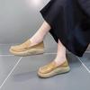 Huge Comfortable Single Shoes Women's 2025 Thick-soled Soft-soled Casual Shoes Non-slip Waterproof Work Shoes Breathable Doudou Shoes Non-slip