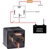 EHDIS 4-Pin Car Truck Motor Heavy Duty 80A 12V On/Off Normally Open SPST Relay Socket Plug With Harness - 4 Wire Automotive Model JD2912-1H-12VDC 80A