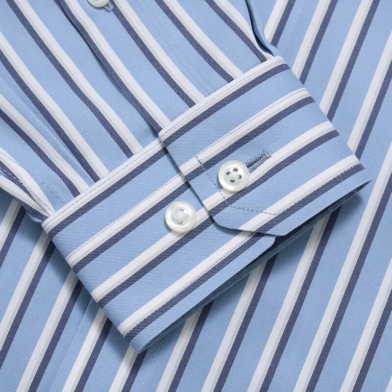 CAMICISSIMA Herren Blau Bügelfrei Langarm Business Casual Hemd