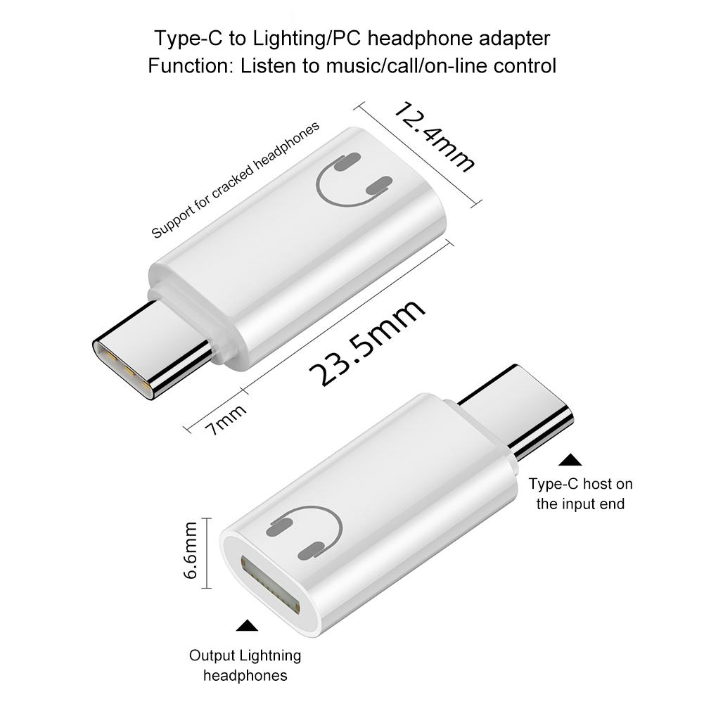 Type C To Lightning Earphone Adapter USB C Male To IOS Female Audio Converter For Iphone 15 16 Samsung USB C Lightning Adapter