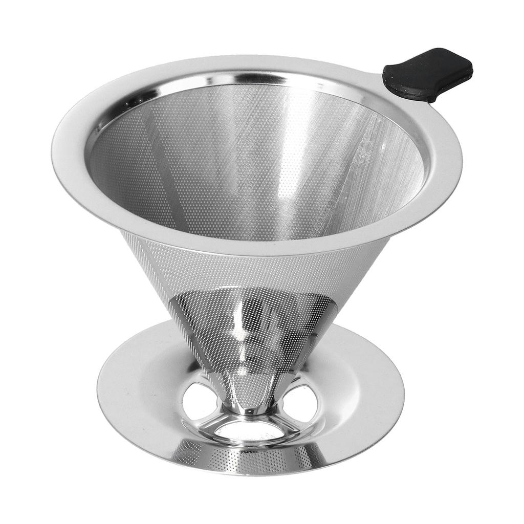 105mm Outer Diameter Coffee Filter Stainless Steel Funnel Type Accurate Coffee Dripper for Home