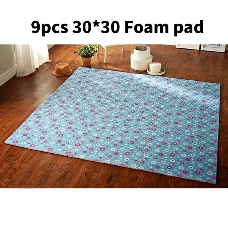 

Sunflower 9pcs Wood Grain Print Foam Puzzle Floor Mat Children Mats Crawling Blue