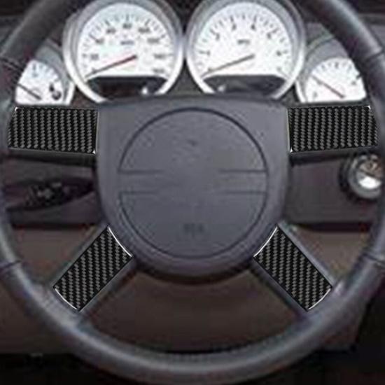 Carbon Fiber Car Steering Wheel Cover without Button For Dodge Challenger 08-14