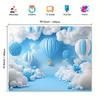 2D Dreamy Hot Air Balloon Backdrop Baby Shower Photography Background