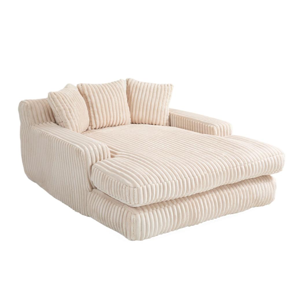 Modern Rope Sleeper Sofa Cloud Sofa, 3 Soft Pillows, Comfortable Single-seat Floor Sofa