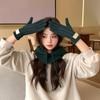 Soft Shawl Hat Warm Ear Flap Hat Women Ear Protective Cap Winter Scarf/Gloves