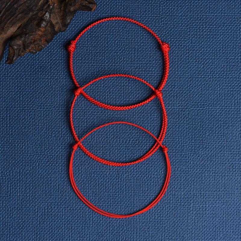 10 Pcs Minimalist DIY Red String Bracelet Adjustable Braid Rope Wristband Couple Jewelry Handmade Woven Bangle Jewelry