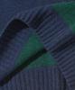 OUTSTANDING Pure Wool Wholegarment Stripe Knit_Green/Blue