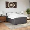Cadre de lit avec matelas - 140x190 cm - Similicuir gris - Lumières LED personnalisables - 2 places