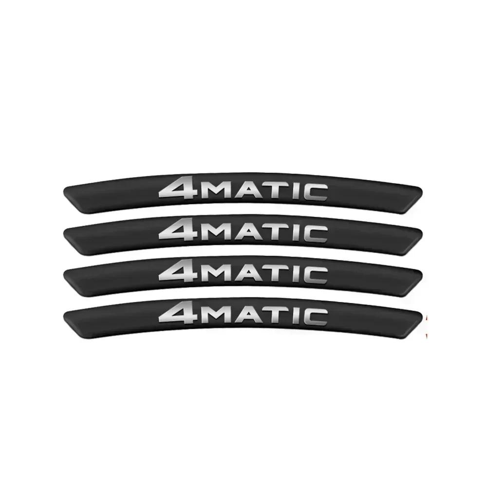 

4Pcs Car Styling Aluminum Wheel Rim Sticker Decal For Mercedes Benz W204 W205 W211 Amg W212 W213 W203 Smart 451 Fortwo W176 W124
