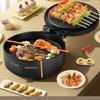 Home Electric Griddle: Double-Sided Heating, Non-Stick, Deep Grill Pan for Barbecue, Fried Eggs, Pancakes.