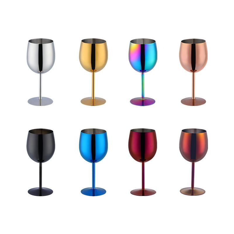 New Stainless Steel Wine Cup Cocktail Creative Metal Wine Bar Restaurant Champagne Red Wine Glass Bar Accessories