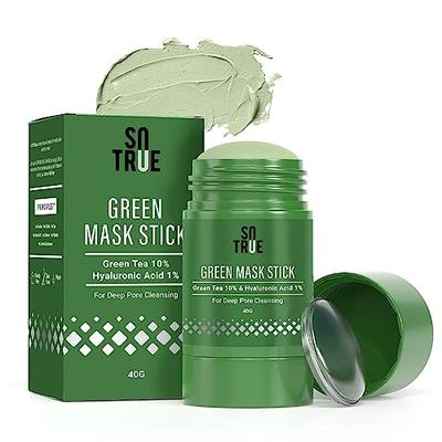 Sotrue Green Tea Cleansing Mask Stick for Face | Made In India |For Blackheads & Oil Control |Purifying Solid Clay Detox Mud Mask with Hyaluronic Acid