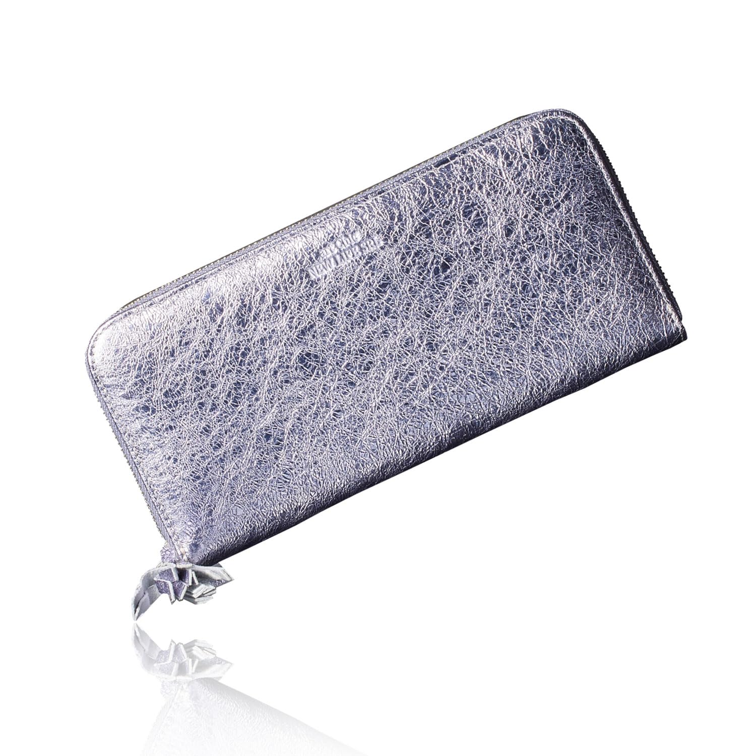 

Made in Italy by NEW LIFE Cowhide Chic Long Wallet Used by Top Brands Elegant Metallic Color Card Vertical Storage Present Gift Boxed [VOICE] Women s